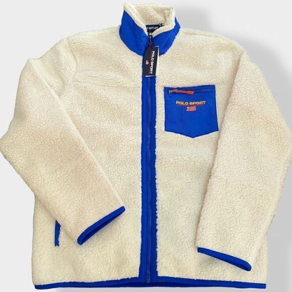Polo Ralph Lauren Polo Sport Pile Fleece Jacket Mens size Medium Nee with Tags - Picture 1 of 11
